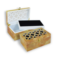Boîte en bois pour bijoux en laque de finition pour piano